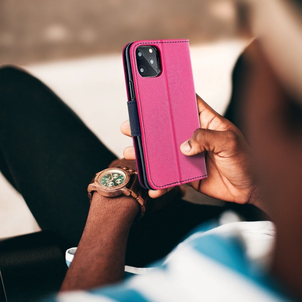 Forcell Pouzdro flipové Fancy Book pro HUAWEI P8 pink/navy 5900217156994