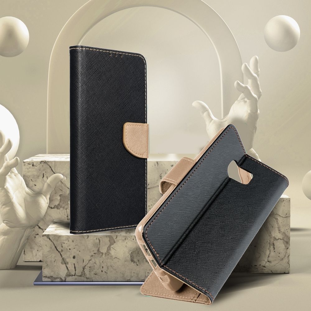 Forcell Pouzdro flipové Fancy Book pro SAMSUNG S23 ULTRA , černé / gold, 5903396186820