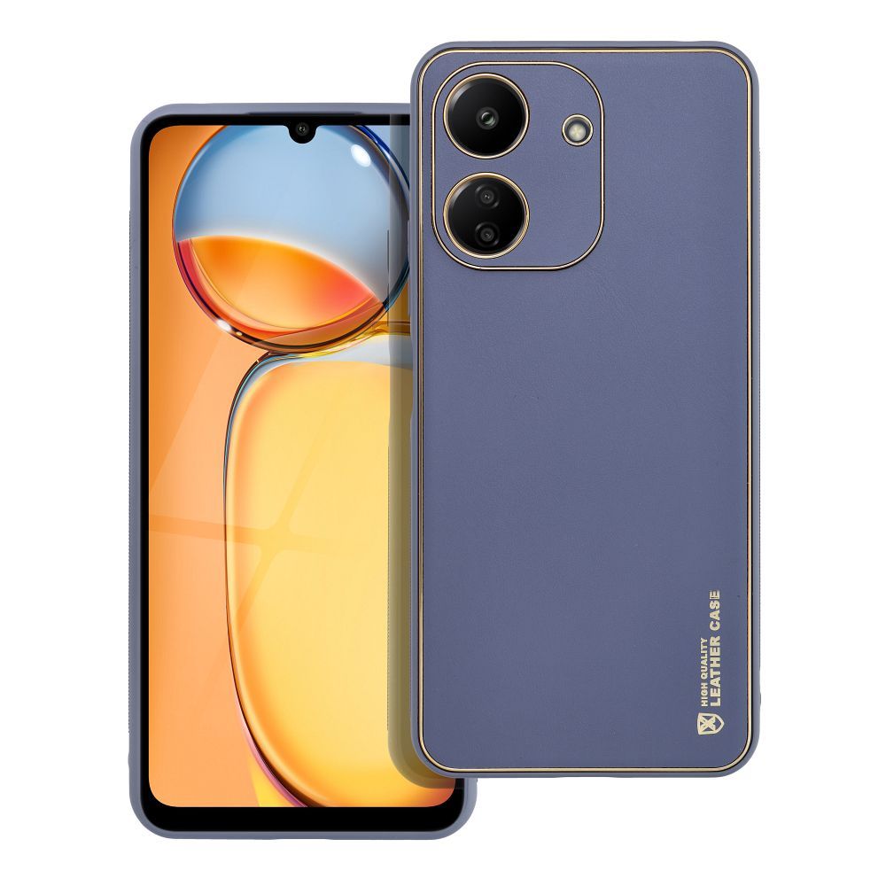 LEATHER case for XIAOMI Redmi 13C / POCO C65 blue