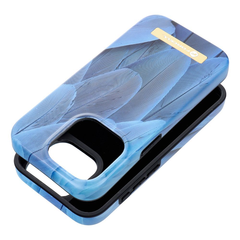 FORCELL F-PROTECT Mirage case compatible with MagSafe for IPHONE 15 PRO blue bird