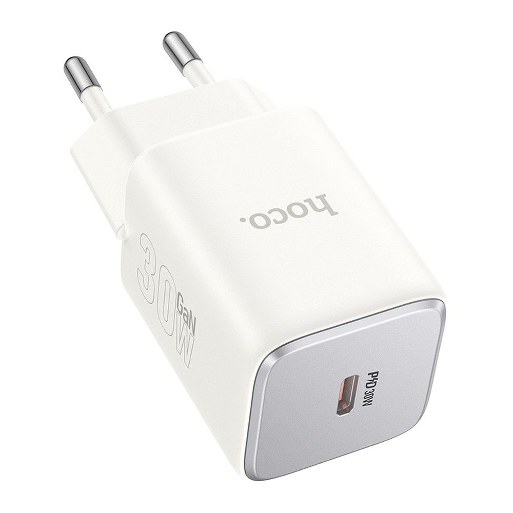 HOCO Type C PD QC 30W GaN N43 töltő – holdfény fehér