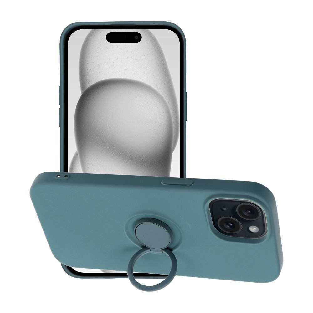 SILIKON RING tok IPHONE 15 zöld