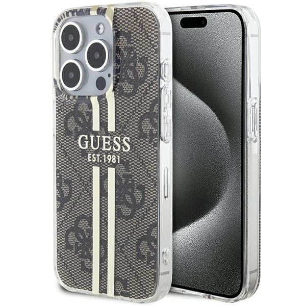 KARL LAGERFELD tok IPHONE 15 Pro GUHCP15MH4PSEGW (4G Gold Stripe) barna