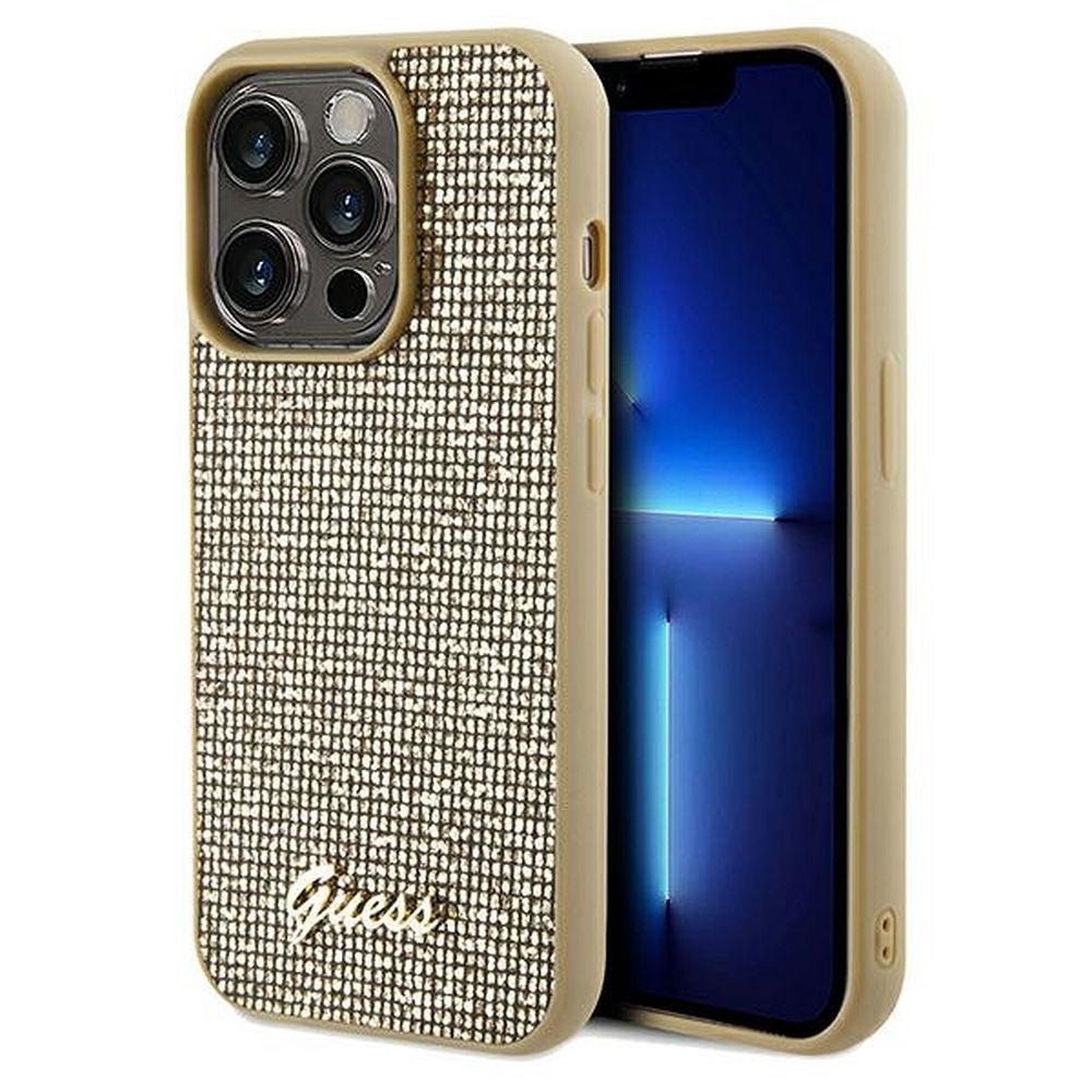 GUESS tok IPHONE 14 Pro Max GUHCP14XPMSDGSD (Disco Script Metal) arany