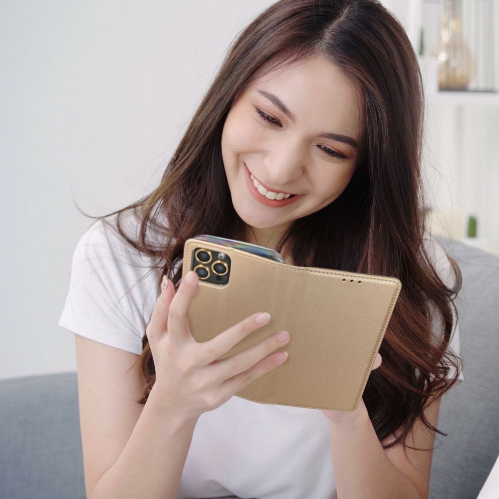Smart Case könyvtok Samsung A15 5G arany