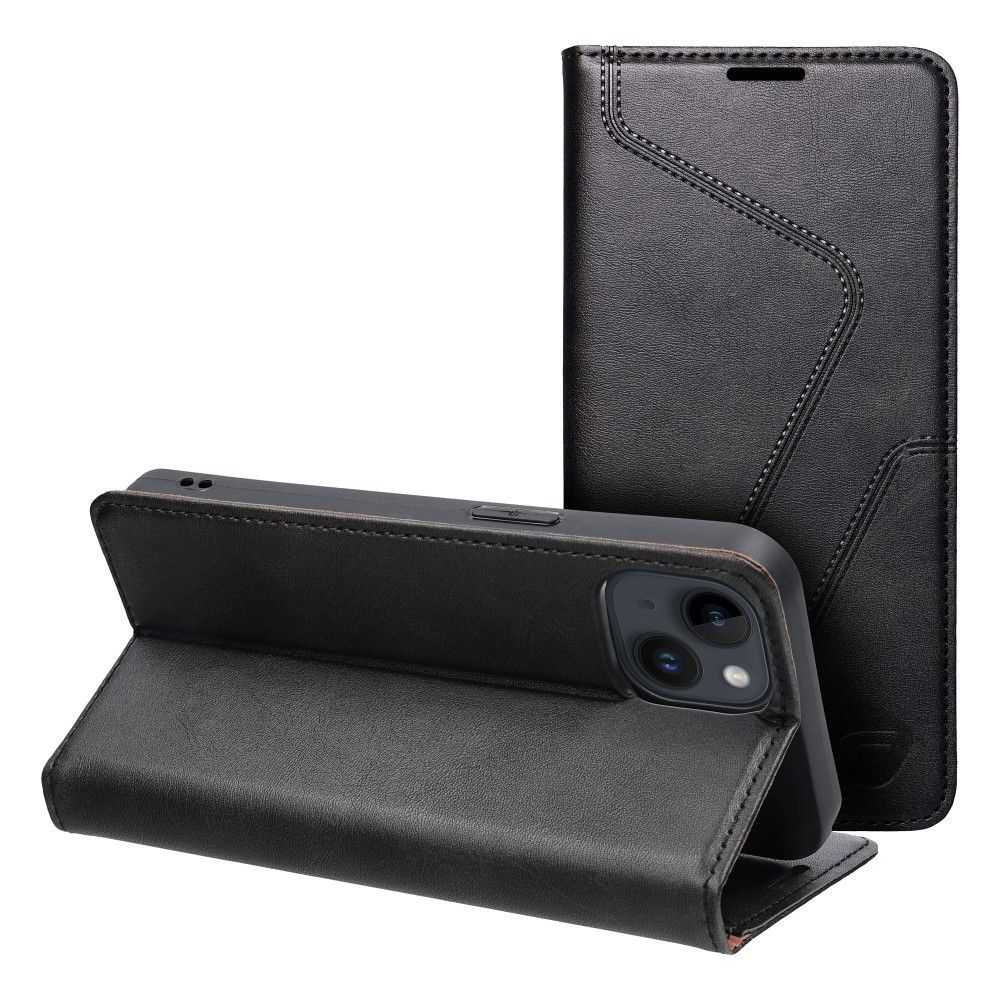 FORCELL F-PROTECT RFID Blokkoló könyv tok IPHONE 14-hez fekete