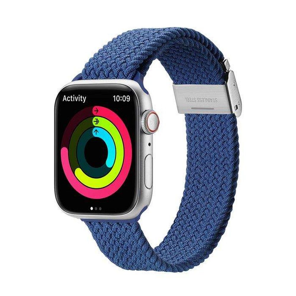 DUX DUCIS MIXTURE PRO stretchable braided szíj Apple Watch 38 / 40 / 41 mm kék