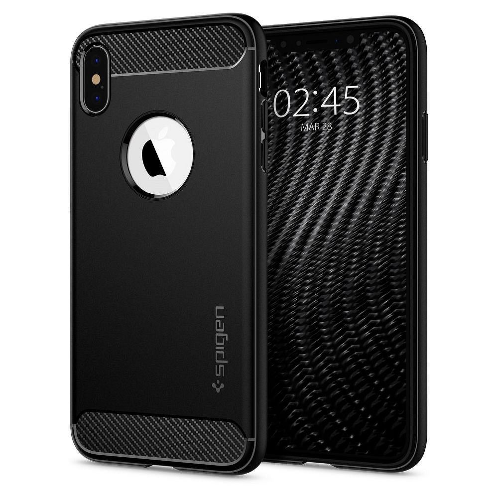 SPIGEN case Rugged Armor for IPHONE X / XS matte black