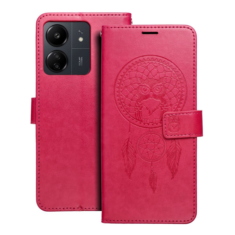 MEZZO könyvtok XIAOMI Redmi 13C / POCO C65 álomfogó magenta