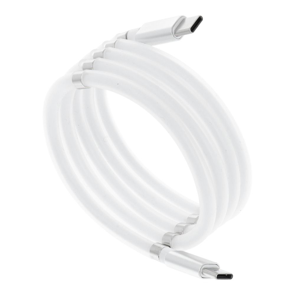 Type C to Type C mágneses töltőkábel Power Delivery PD 60W 3A C676 fehér 1 méter