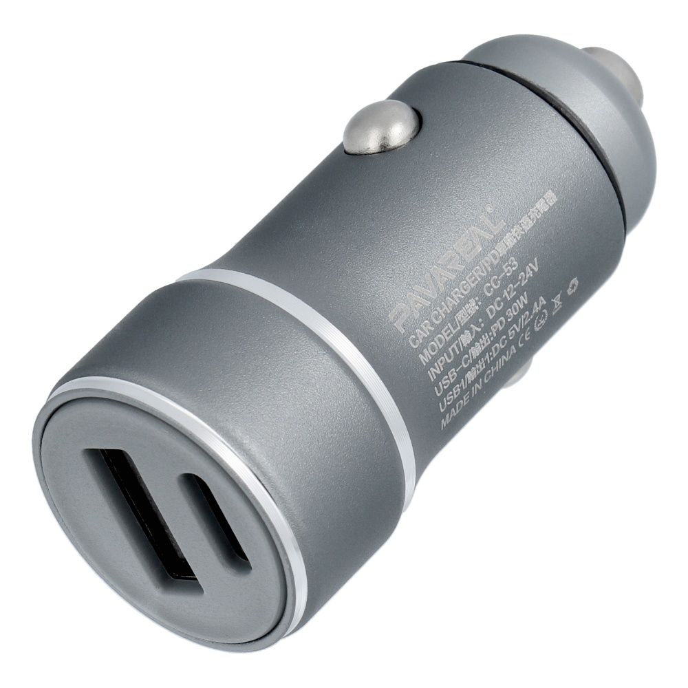 PAVAREAL autós töltő USB A + Type C PD 30W PA-CC53 arany