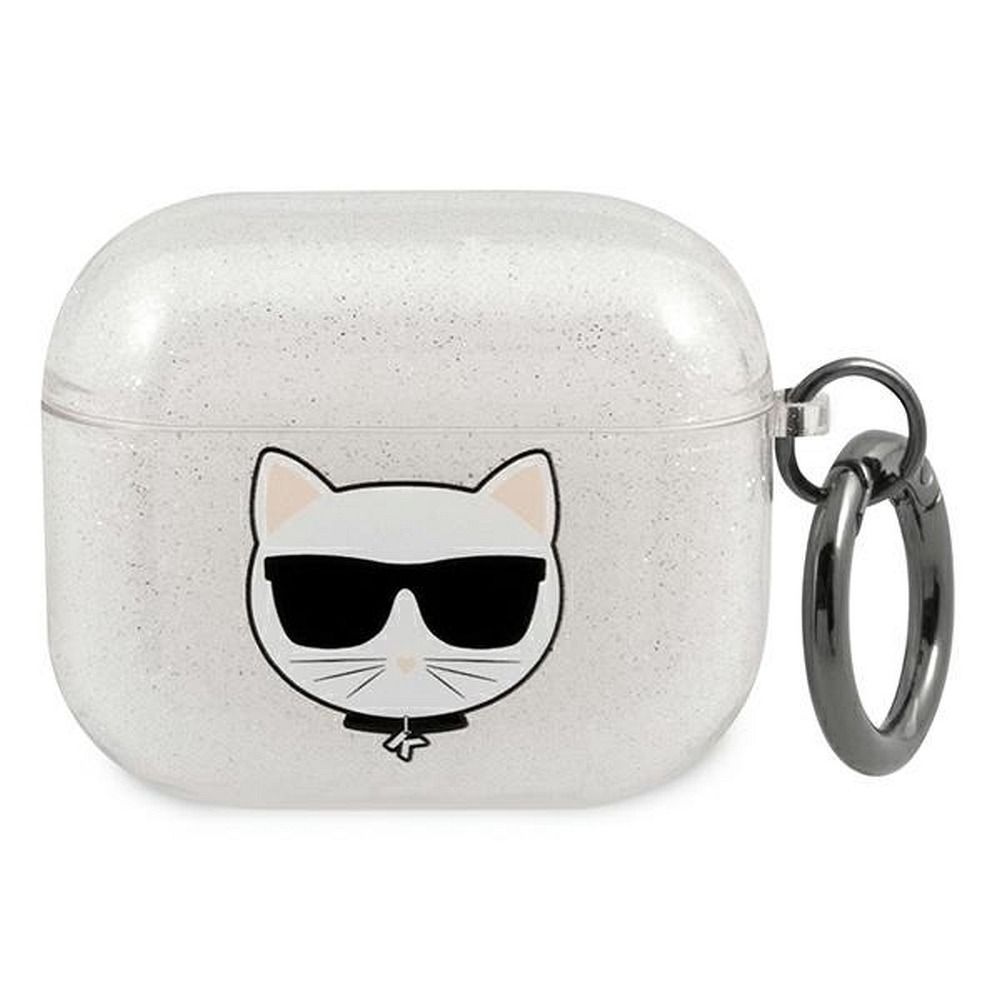 KARL LAGERFELD case for APPLE Airpods 3 KLA3UCHGS silver + glitter