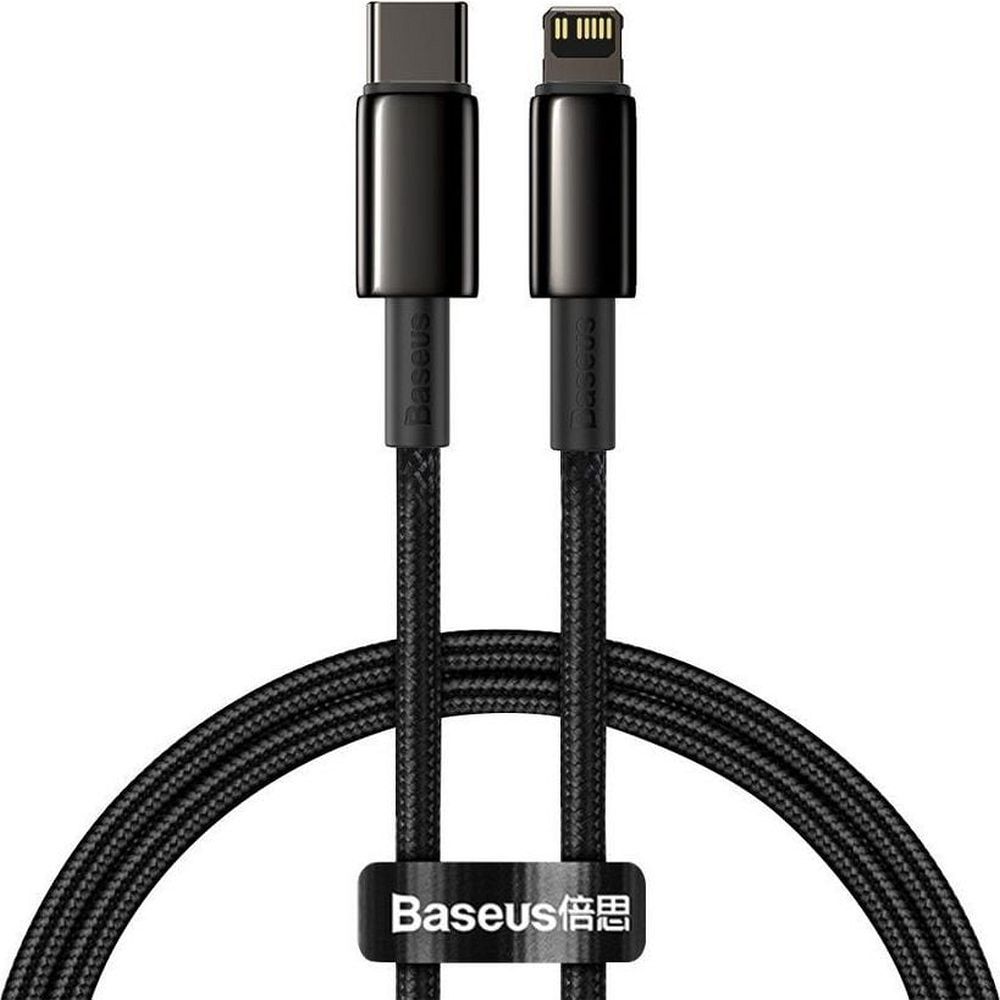 BASEUS Type C to Lightning PD 20W Tungsten Gold CATLWJ-01 2 m fekete kábel