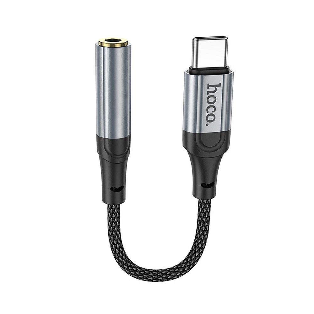 HOCO adapter AUX Type C to Jack 3,5 mm LS36 0,12 m fekete