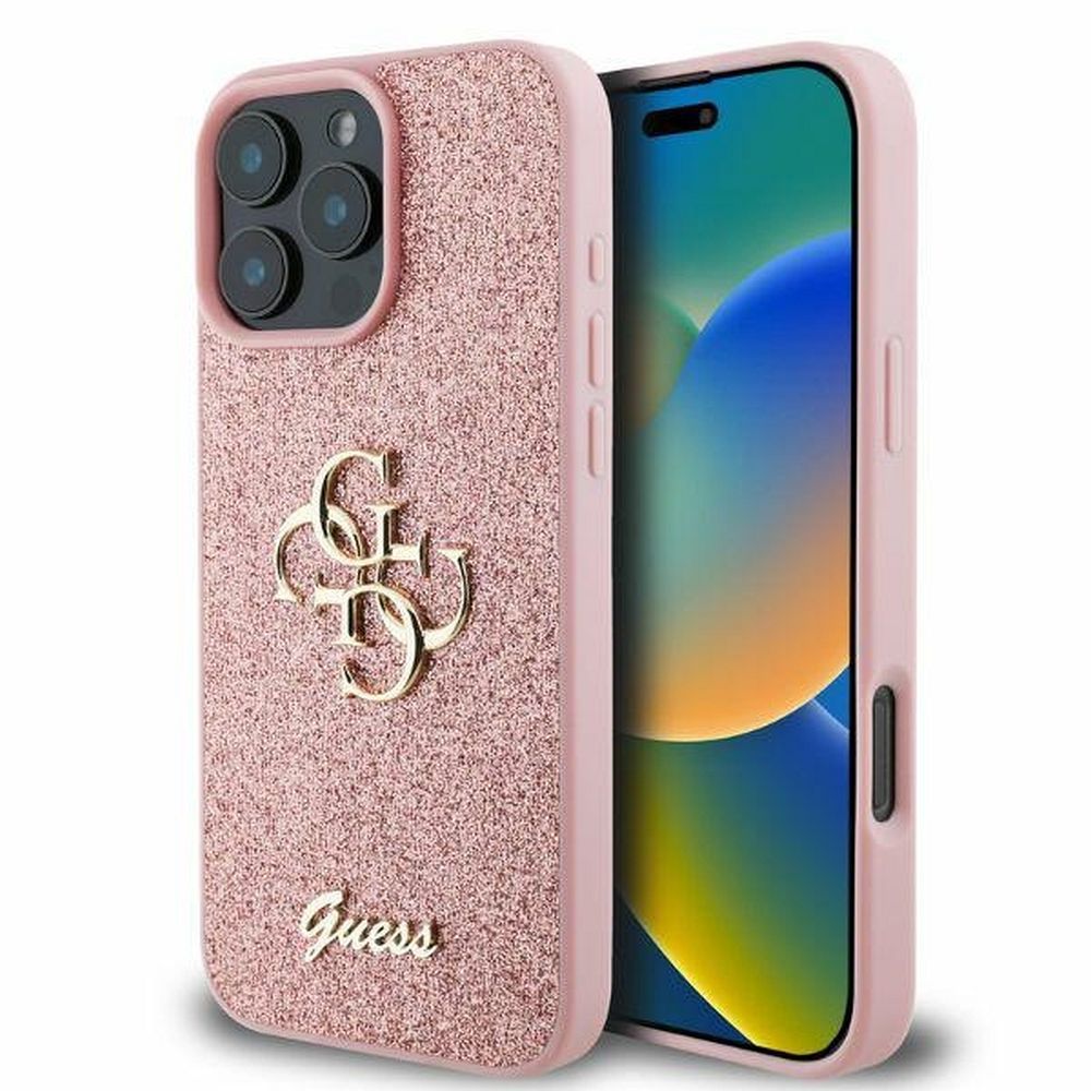 GUESS tok IPHONE 16 Pro Max GUHCP16XHG4SGP (Fixált Csillogó Nagy 4G) rózsaszín