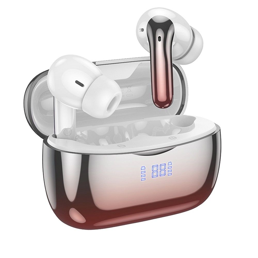 HOCO vezeték nélküli fülhallgató bluetooth TWS ANC ENC EQ16 piros máz