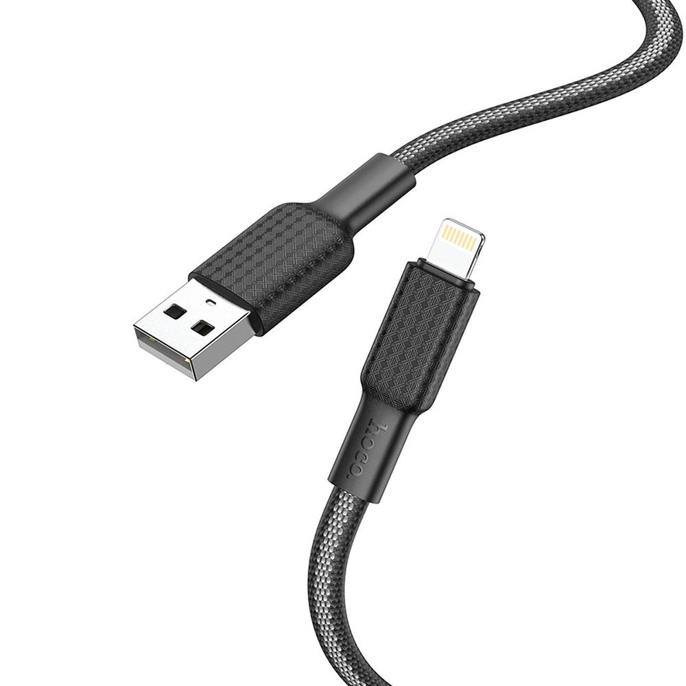 HOCO USB A – Lightning kábel 2,4A X69 1 m fekete-fehér