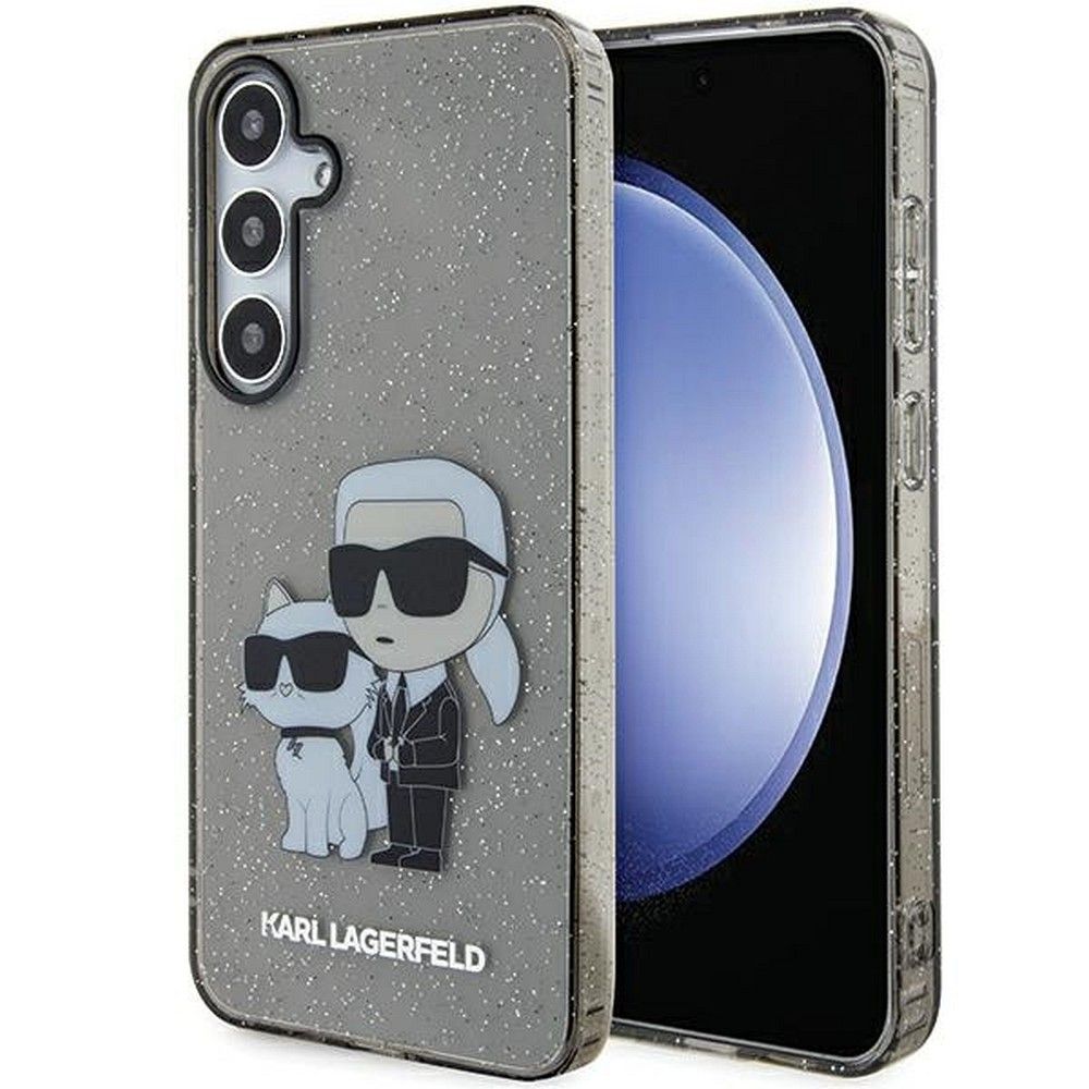KARL LAGERFELD tok SAMSUNG S24 KLHCS24SHNKCTGK (IML GLIT NFT K&C) fekete