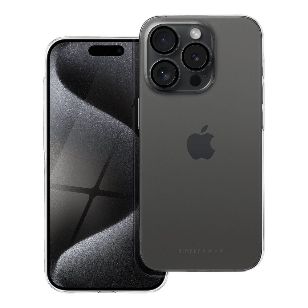 Roar Pure Simple Fit Case – iPhone 15 Pro Clear