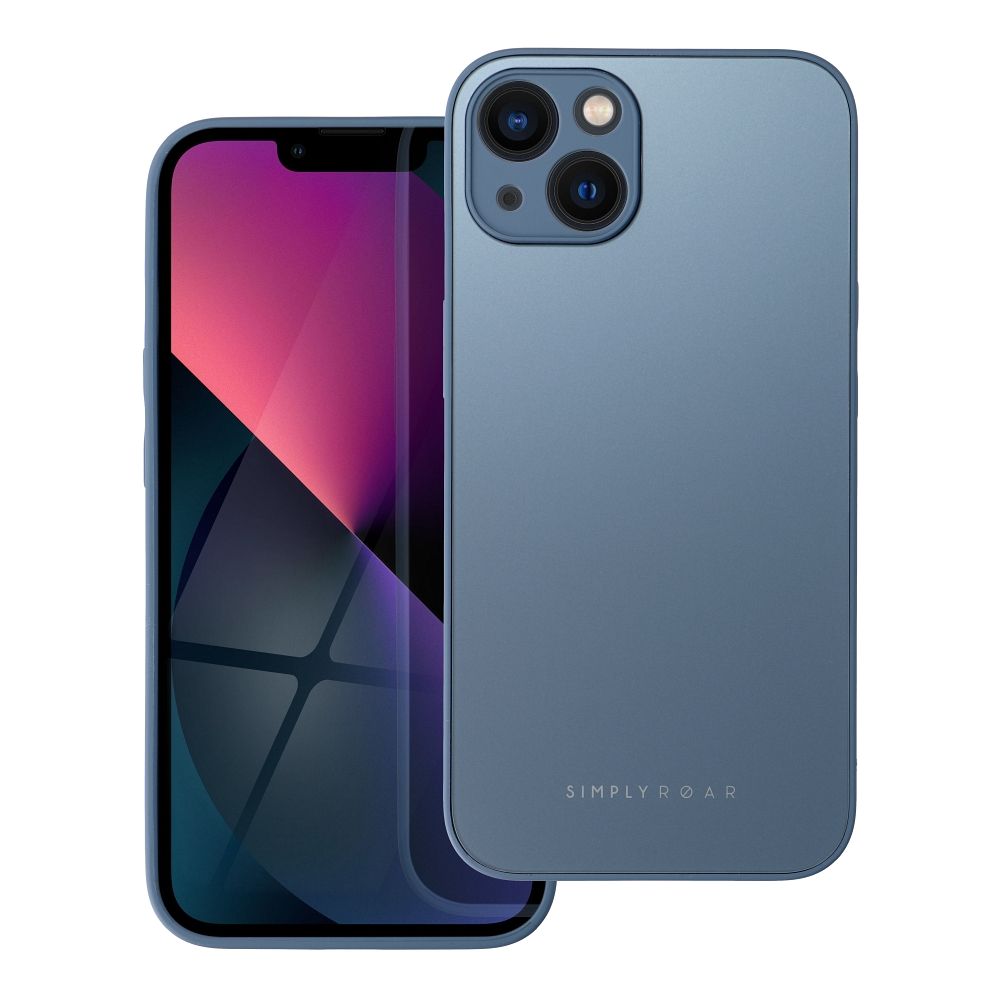 Roar Matt Üveg Tok – iPhone 13 kék