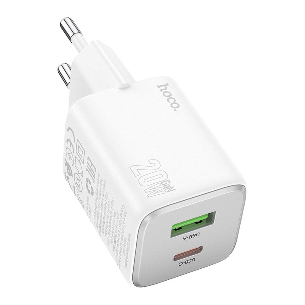 HOCO charger USB A + Type C PD QC 3A 20W N41 white