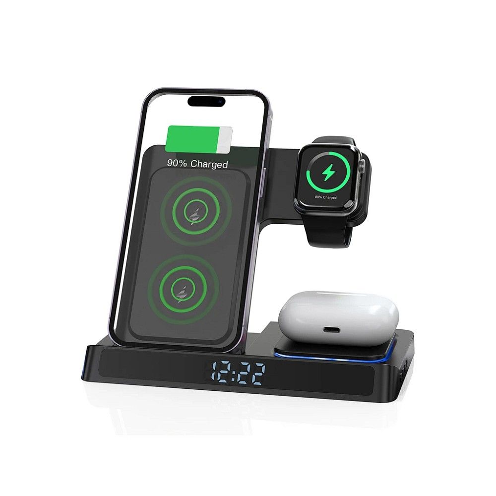 WiWU – Vezeték nélküli töltő ébresztőórával Wi-C006 Power Air 5in1