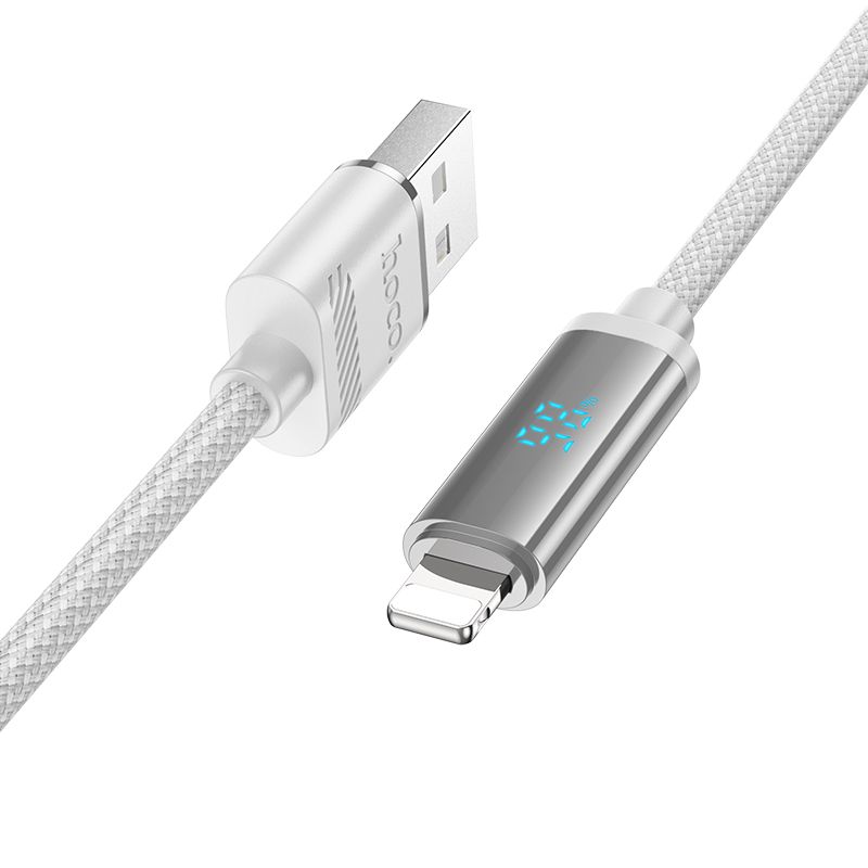 HOCO cable USB A to Lightning PD 2,4A 27W U127 1,2 m silver