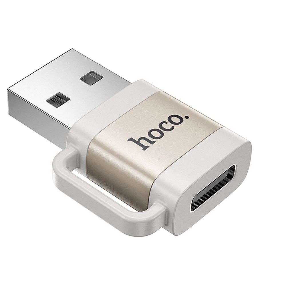 HOCO OTG USB A (hím) – Type C (női) 3A UA31D szürke adapter