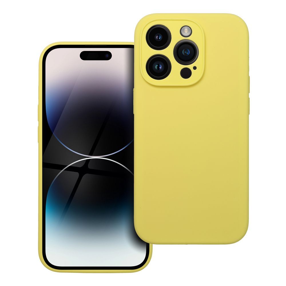 SILIKON 2mm tok IPHONE 14 Pro citrom