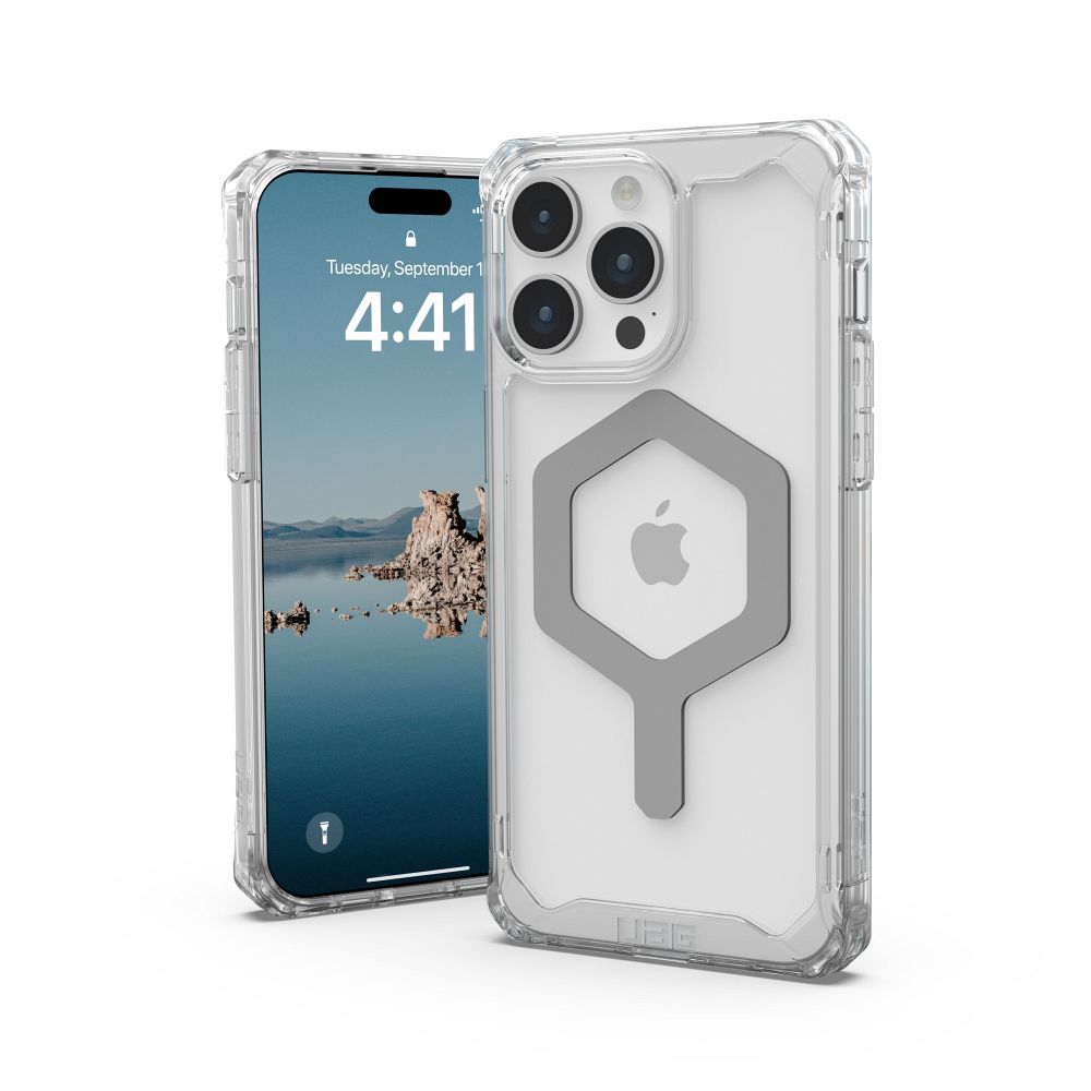 (UAG) Urban Armor Gear Plyo tok Magsafe kompatibilis IPHONE 15 PRO MAX jég ezüst