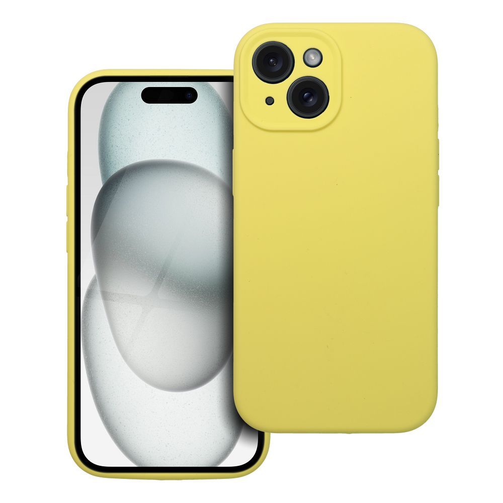 SILIKON 2mm tok IPHONE 15 citrom