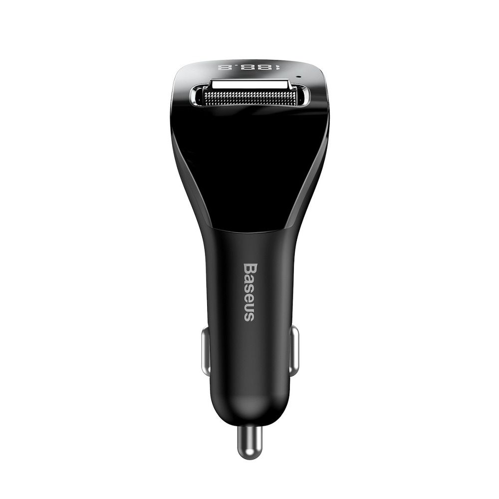 BASEUS transmiter FM Bluetooth MP3 AUX TF Streamer F40 + car charger 2x USB 2A 15W Black CCF40-01