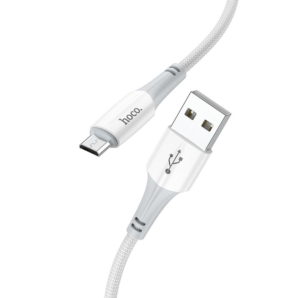 HOCO USB A – Micro USB kábel 2,4A X70 1 m fehér