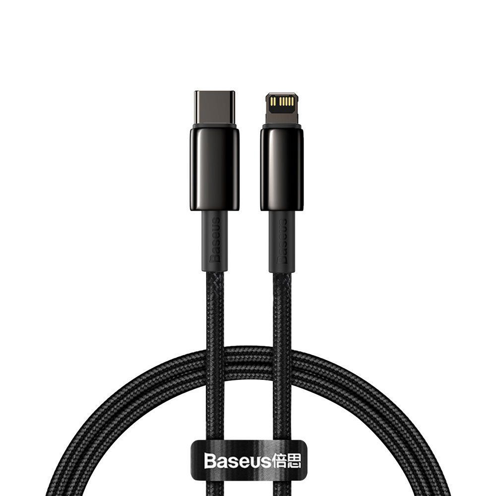 BASEUS Type C to Lightning PD 20W Tungsten Gold CATLWJ-01 1 m fekete kábel