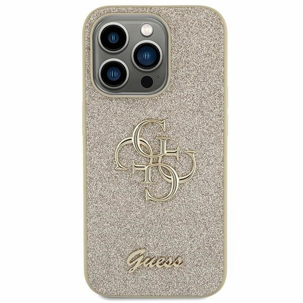 Eredeti hátlap tok GUESS GUHCS23FEHG4SGD SAMSUNG S23 FE-hez (Rögzített csillogás / arany)