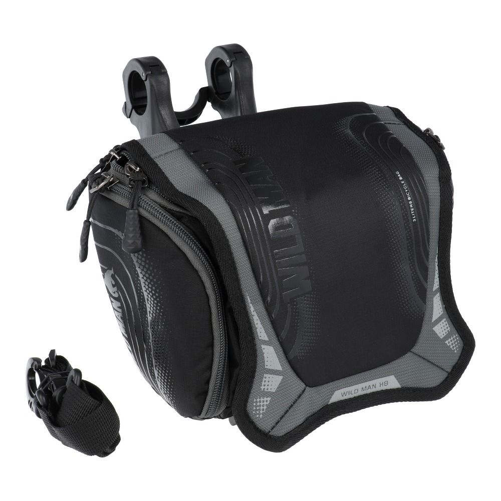 WILDMAN traveling bag for handlebars with zipper H8 3L
 black