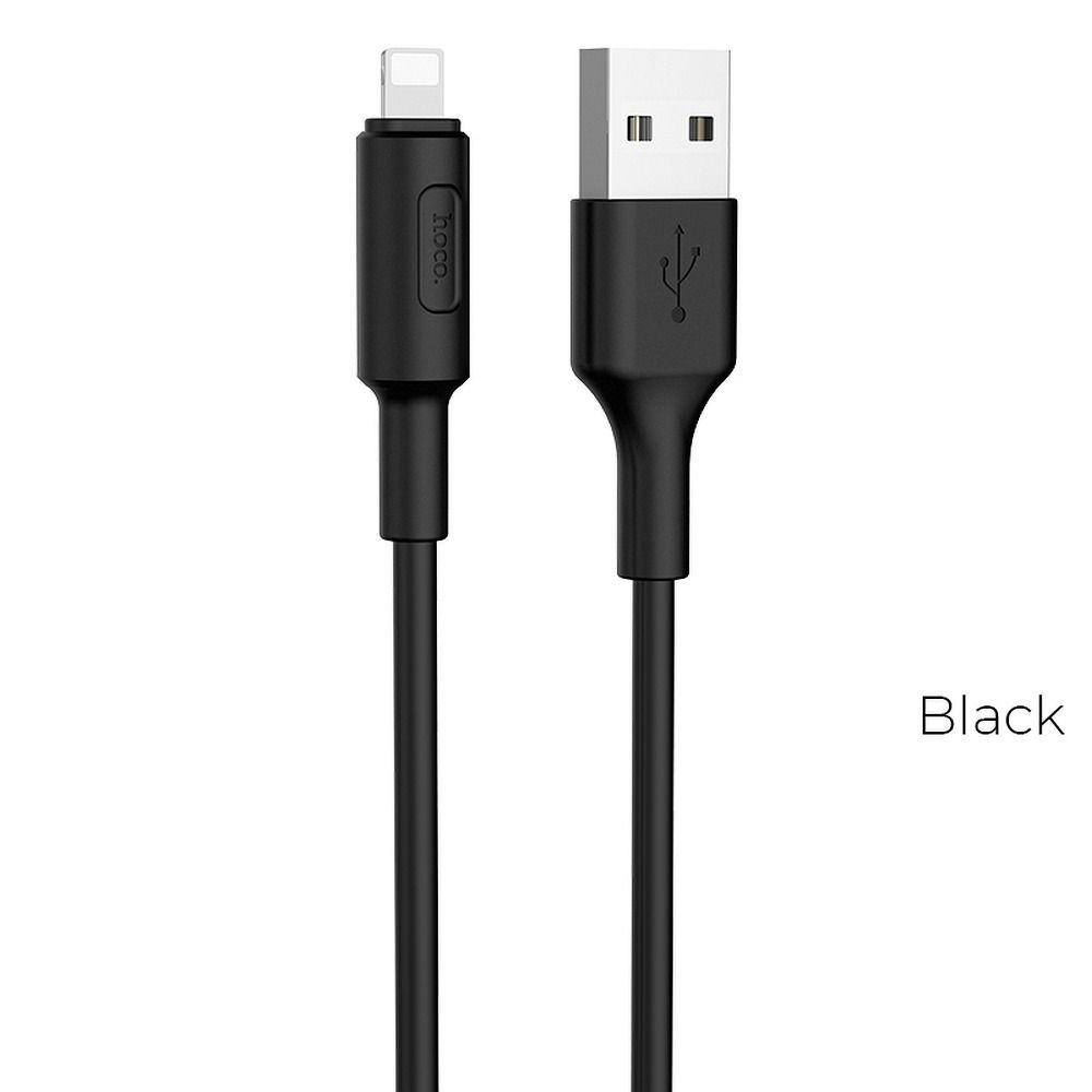 HOCO USB A to Lightning 2A X25 1 m fekete kábel