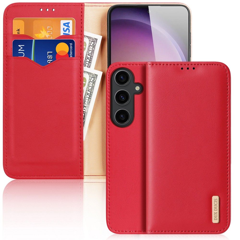 DUX DUCIS pénztárca tok HIVO SAMSUNG S24 Ultra piros
