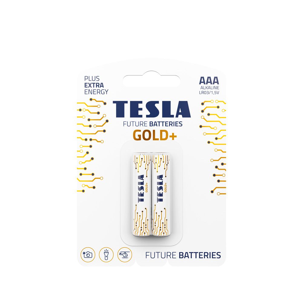 TESLA alkáli elem R3 (AAA) GOLD+ [2×120] 2 db