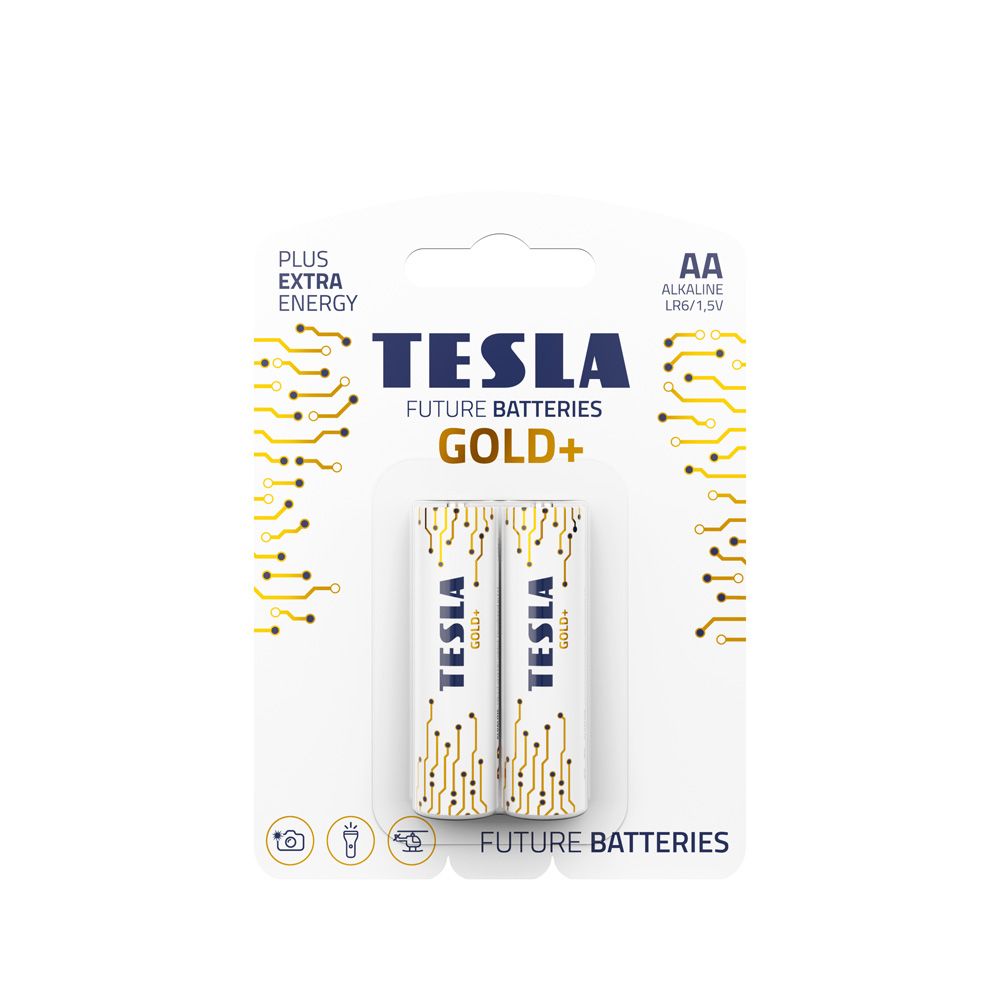 TESLA alkáli elem R6 (AA) GOLD+ [2×120] 2 db