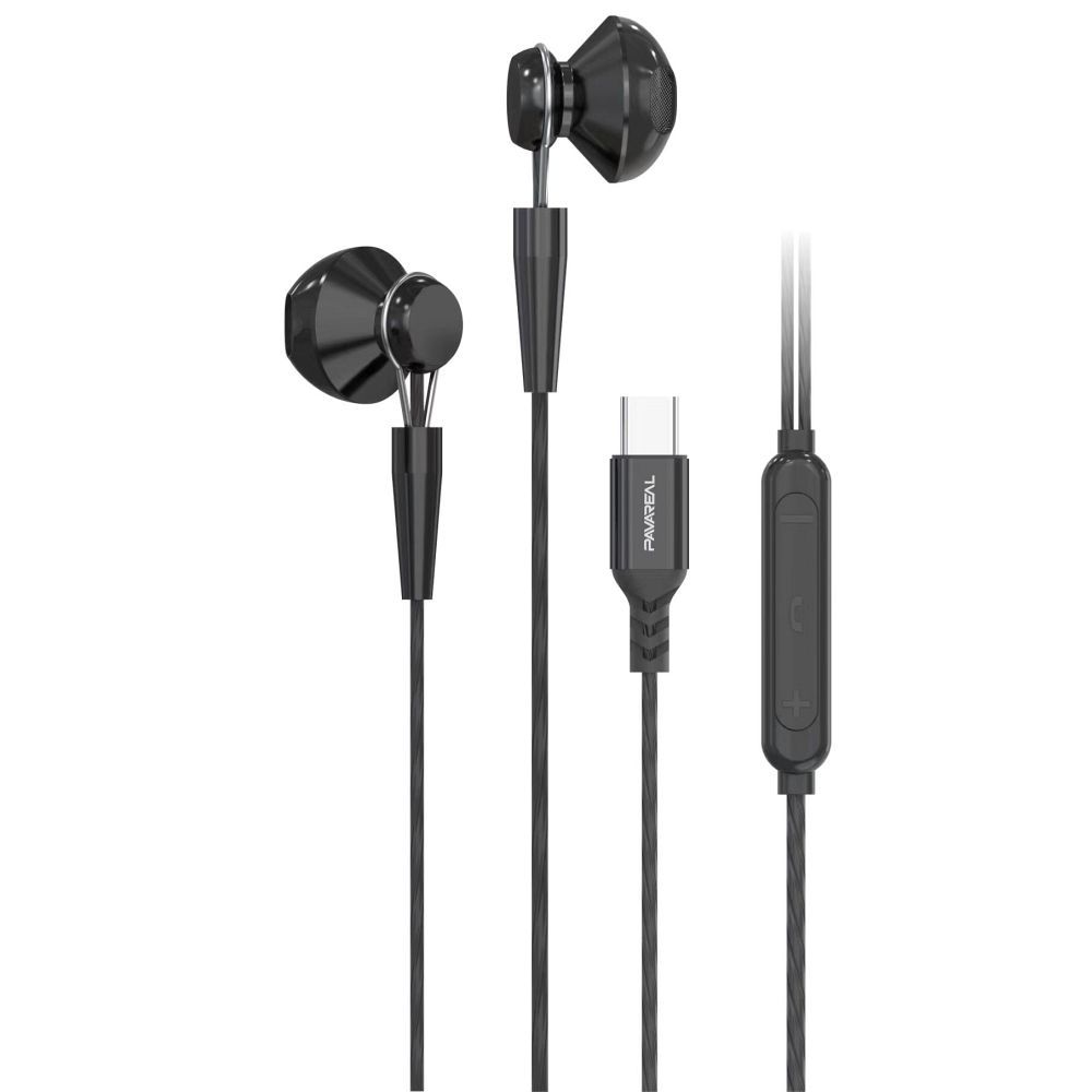 PAVAREAL vezetékes fülhallgató mikrofonos Type C PA-M10C fekete [DAC]