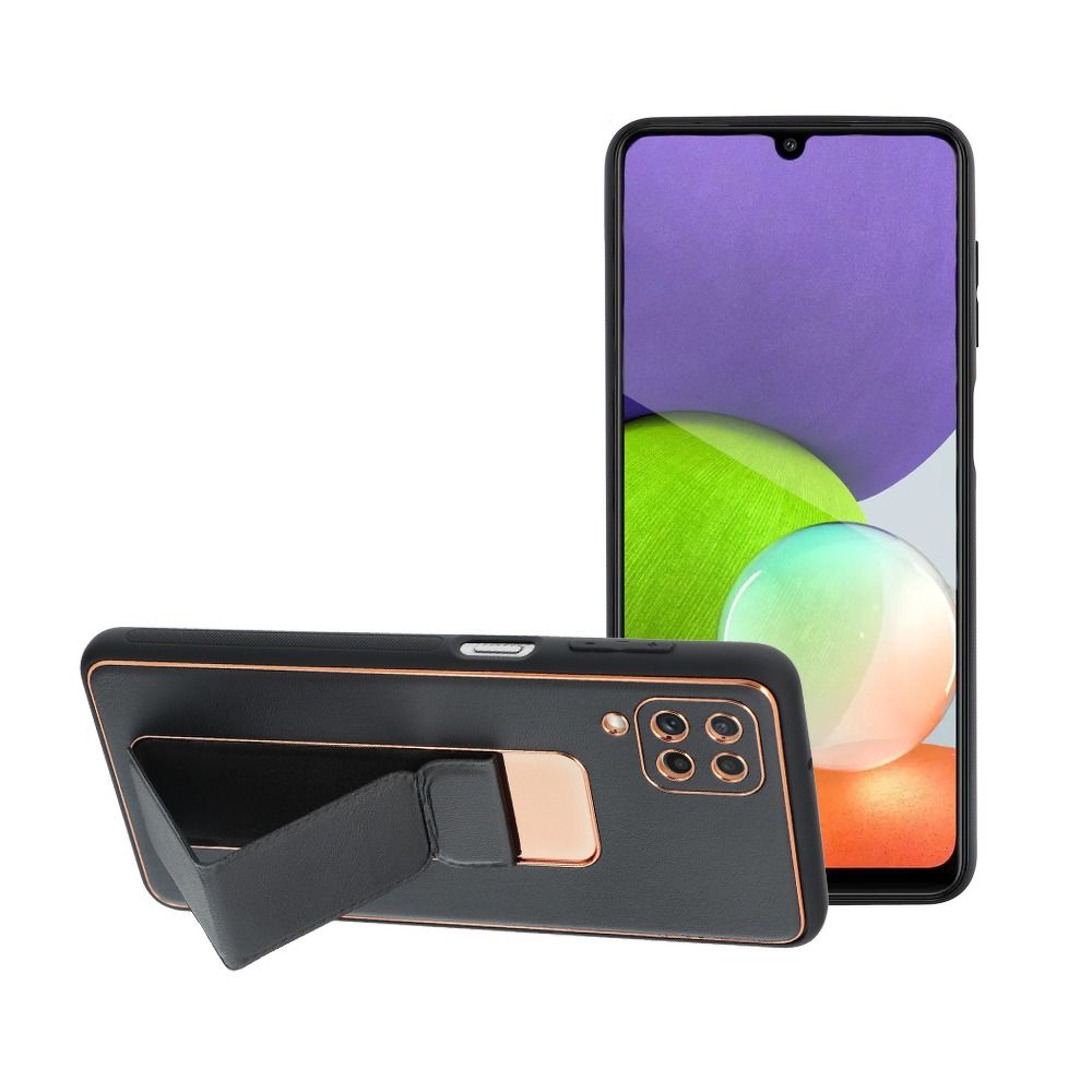 LEATHER CASE KICKSTAND for SAMSUNG A13 5G / A04S black