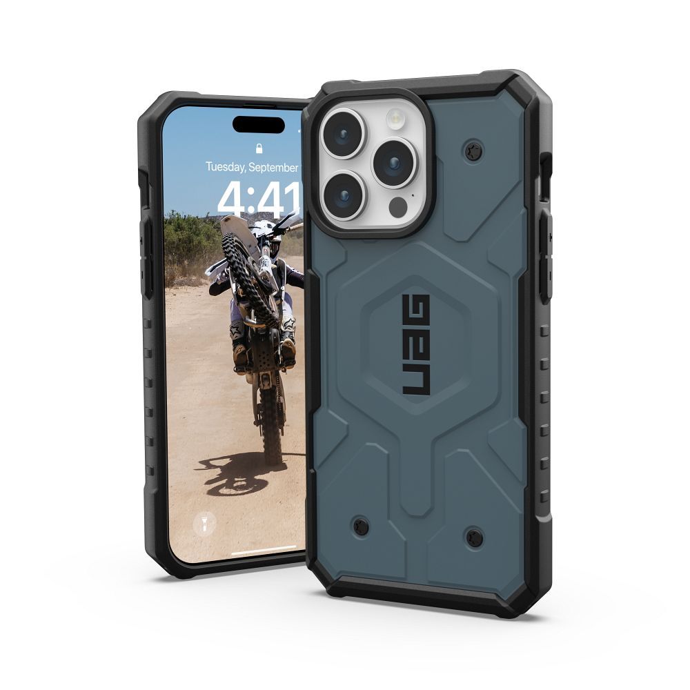 ( UAG ) Urban Armor Gear Pathfinder Magsafe kompatibilis IPHONE 15 PRO MAX-hoz, felhő kék