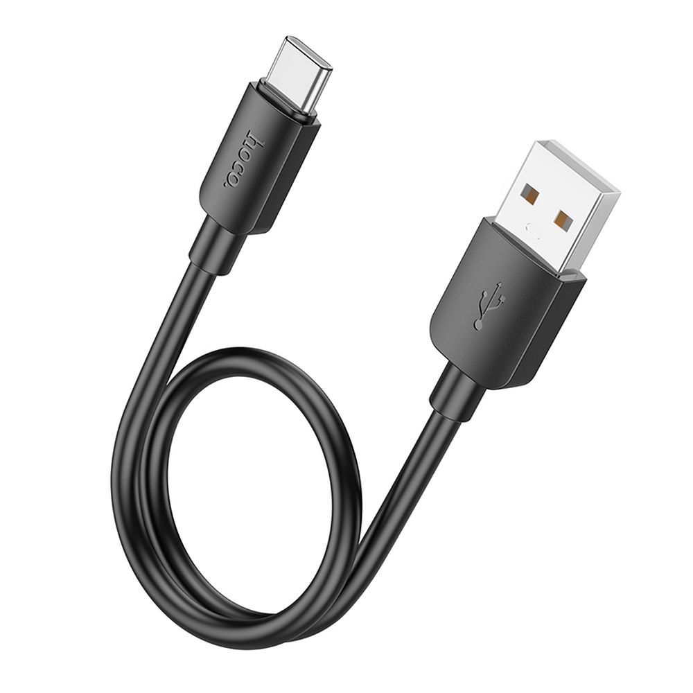 HOCO USB A – Type C PD 2,4A 27W X96 0,25 m fekete kábel