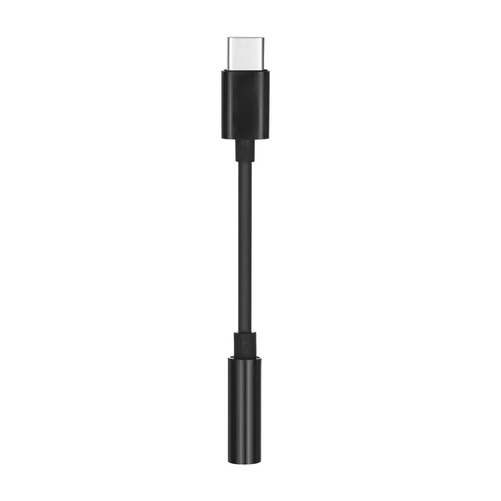 AUX Type C (férfi) – 3,5 mm Jack (női) adapter fekete