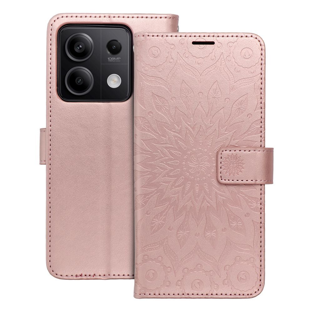 MEZZO könyvtok XIAOMI Note 13 5G mandala rózsaarany színben