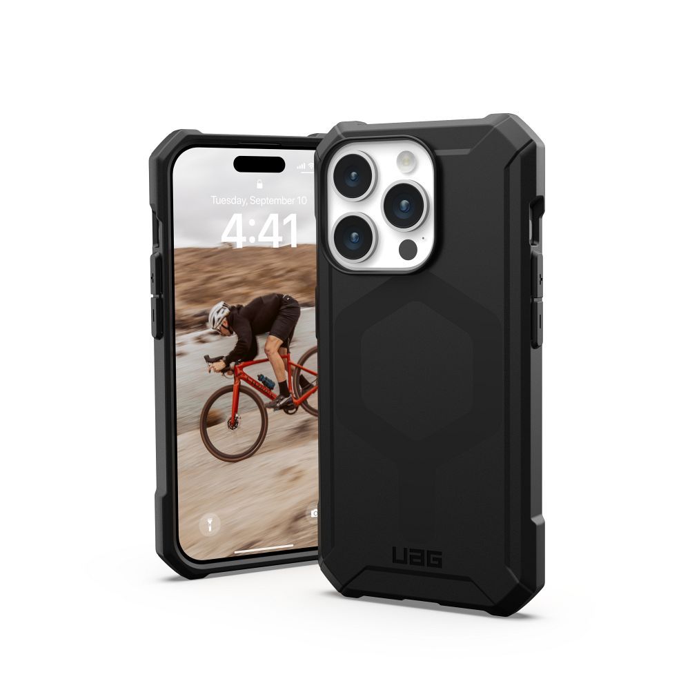( UAG ) Urban Armor Gear Essential Magsafe kompatibilis IPHONE 15 PRO-hoz fekete