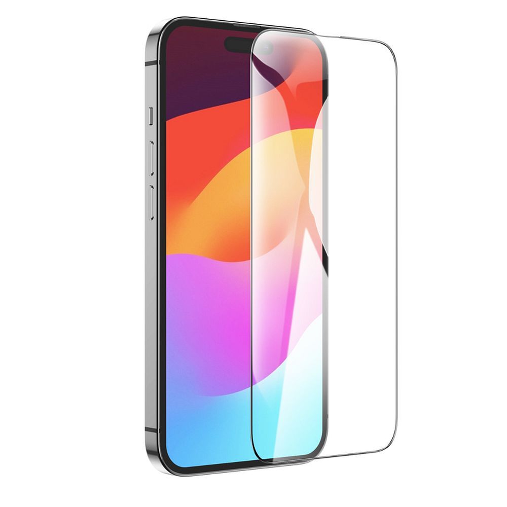 HOCO edzett üveg HD 5D Guardian shield (SET 10in1) – iPhone 15 Pro fekete (G14)