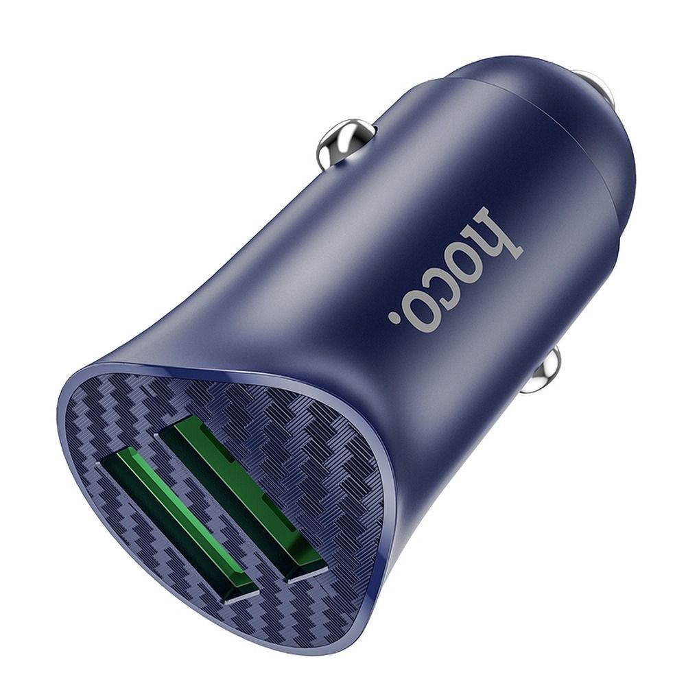 HOCO autós töltő 2 x USB A QC3.0 18W Z39 kék