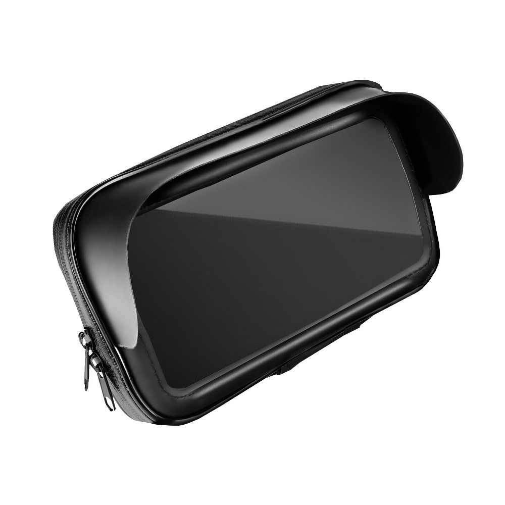 Motorcycle holder waterproof with zip and hood ( 4,8″ – 5,5″ ) black
